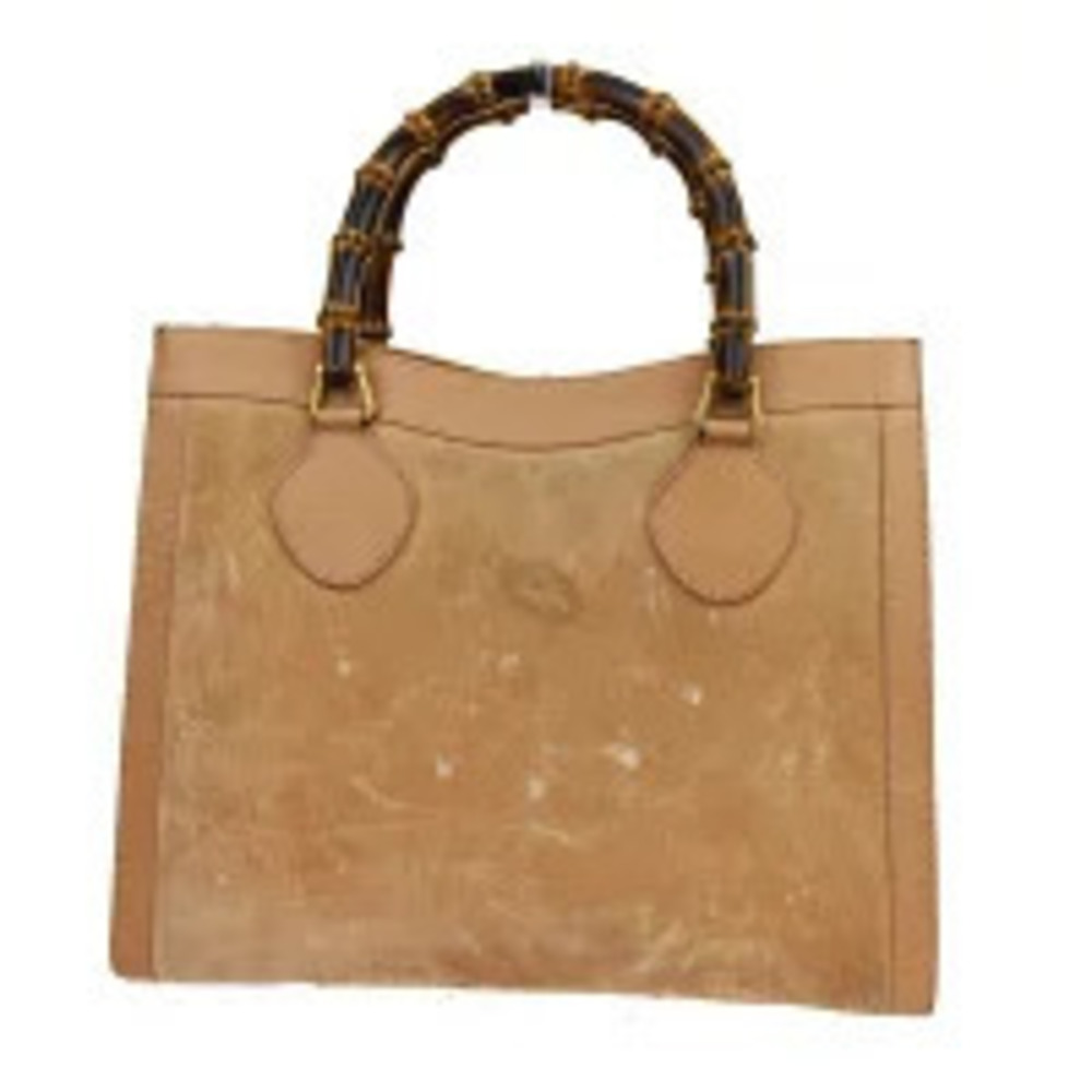 Gucci Bamboo Leather Handbag Beige
